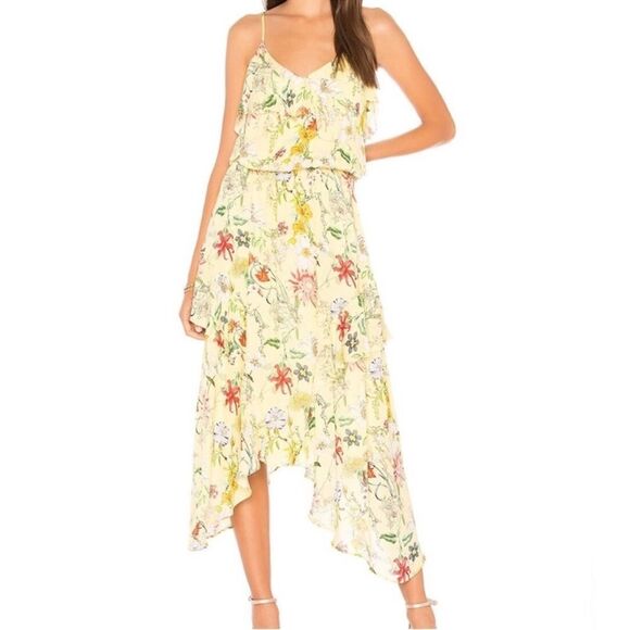 PARKER Vanna Dress in Spring Sangria - Yellow Size Small - Picture 4 of 10